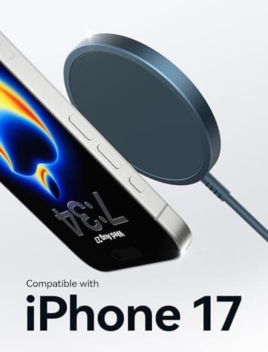 JSAUX Charger for iPhone 17 Magsafe Wireless Charging, Compatible with iPhone 17 Air Pro Max/16/15/14/13/12 Series, Magnetic Mag Safe Charging Pad, Aluminum Alloy, USB & USB C Dual Ports - Blue - Image 2