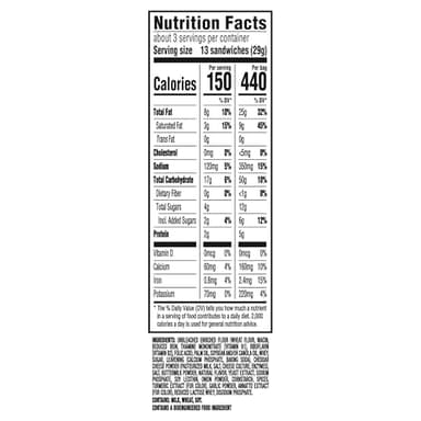 RITZ Bits Spicy Queso Cheese Sandwich Crackers, Snacks for Kids and Adults, Lunch Snacks, 12-3 oz Bags - Image 2