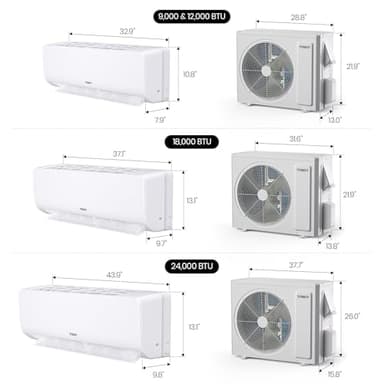 TOSOT 24,000 BTU Mini-Split Air Conditioner and Heating System, 19 SEER2 Wifi-Enabled Ductless Inverter AC Unit with 16ft Copper Line Set, Voice Controlled, 208-230V, Cosmo Series - Image 6