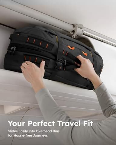 Tolaccea Travel Laptop Backpack, Large Carry on Backpack Flight Approved Convertible Duffle Luggage Bag Daypack Work Business Rucksack Fits 16" Laptop for Men Women 3 Carrying Ways, 40L-50L Expandable - Image 6