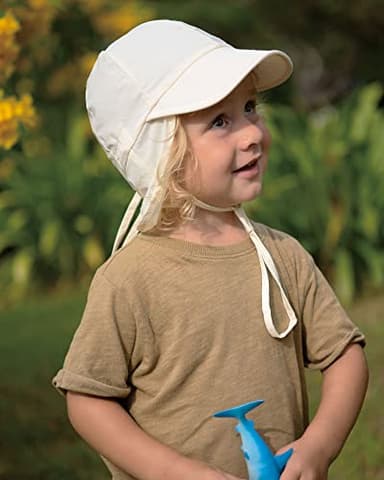 FURTALK Baby Sun Hat with Neck Flap UPF 50+ Adjustable Baby Boys Girls Summer Beach Hat for Traveling Swim Hat Beige - Image 7