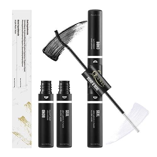 QUEWEL Lash Clusters Bond & Seal - Black Lash Glue for DIY Eyelash Extensions, Strong Hold & Waterproof - Image 1