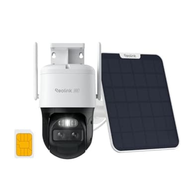 REOLINK 4K Dual Lens Cellular Security Camera, 4G LTE Auto Tracking, No WiFi Solar Powered, SIM Card Included, 6X Hybrid Zoom, 8MP Color Night Vision, Motion Alert, TrackMix LTE + SP, Updated Version - Image 1