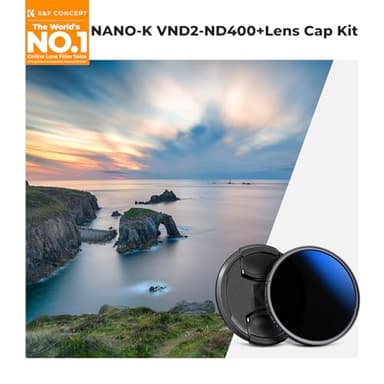 K&F CONCEPT 52mm Variable ND Camera Lens Filter ND2-ND400 (1-9 Stops) + Filter Cap + Cleaning Cloth 18 Multi-Layer Coatings Adjustable Neutral Density Ultra Slim for Camera Lenses(K-Series) - Image 2