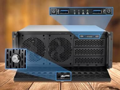 Rosewill 4U Server Chassis Rackmount Case | 8 3.5" HDD Bays, 3 5.25" Devices | E-ATX Compatible | 5 Front 120mm Fans, 2 Rear 80mm Fans | 2X USB 3.0 | Front Panel Lock | Silver/Black - RSV-L4000U - Image 6