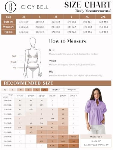 Cicy Bell Womens Puff Sleeve V Neck Blouse Babydoll Peplum Tops Dressy Casual Pleated Loose Fit Shirts Dark Green - Image 7