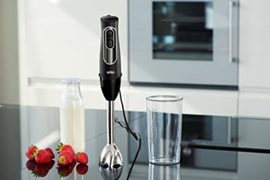 Braun MultiQuick 5 Immersion Hand Blender with Dual Speed + Turbo and Patented Technology, 350W - Includes Beaker and Whisk, Black, MQ505 - Image 2