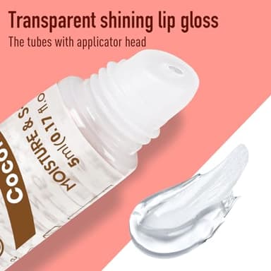 AZEN 60 Pack Lip Gloss Set, Clear Lip Gloss Bulk, Lip Oil for Dry Cracked Lips Moisturizing Hydrating Nourishing with Vitamin E - Image 5