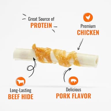 Good 'n' Fun Triple Flavor Mighty Chewer Sticks, 18 Count, Rawhide Chews for All Dogs - Image 3