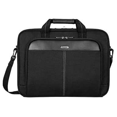 Targus 15-16 Inch Classic Slim Laptop Bag, Black - Ergonomic Briefcase and Messenger Bag - Spacious Foam Padded Laptop Bag for 16" Laptops and Under (TCT027US) - Image 4