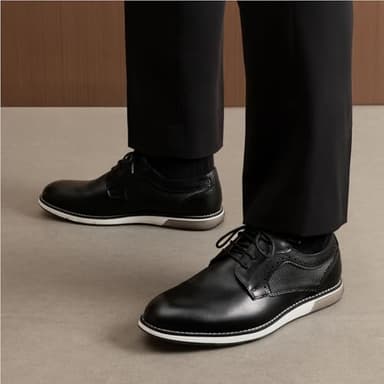 Bruno Marc Men's Plain Toe Oxford Shoes Business Formal Derby Dress Sneakers Crossflex GentEdge,Size 8,Black,SBOX223M - Image 5