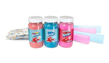 Nostalgia Kool-Aid Cotton Candy Flossing Sugar Party Kit 3-Pack, Blue Raspberry, Strawberry, Tropical Punch, 3-7 oz bottles - 21 total ounces - Bottles of Cotton Candy Sugar Mix - Image 2