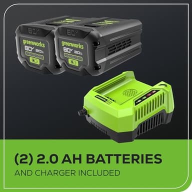 Greenworks 80V 21" Brushless Cordless (Push) Lawn Mower (75+ Compatible Tools), (2) 2.0Ah Batteries and 30 Minute Rapid Charger Included - Image 9