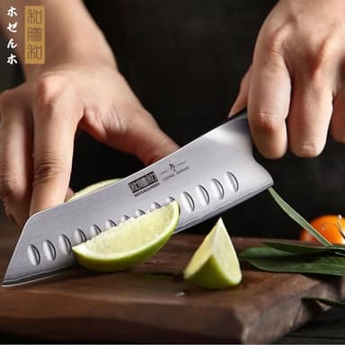 HOSHANHO 7 Inch Japanese Chef Knife, Ultra Sharp High Carbon Stainless Steel Kitchen Knife, Professional Santoku Knives with Ergonomic Pakkawood Handle - Image 7