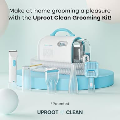 Uproot Clean Pet Groomer Vacuum Kit 7 in 1 - Cat & Dog Grooming Kit with Brush, Detangle, Deshed, Trim, Clean, & Dry Attachments - Complete Cat & Dog Grooming Vacuum for Shedding Pets - Image 2
