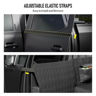 FIRSTWELL Dog Car Seat Cover for Back Seat, Hard Bottom Back Seat Cover for Cars, SUV, Small Trucks - Patented Design, Waterproof Dog Hammock, Support 400lbs - Image 2