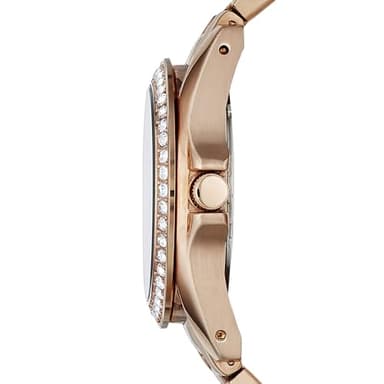 Fossil Women's Riley Quartz Stainless Steel Multifunction Watch, Color: Rose Gold Glitz (Model: ES2811) - Image 2