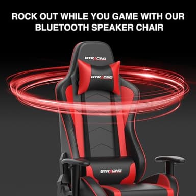 GTRACING Gaming Chair with Footrest Speakers Video Game Chair Bluetooth Music Heavy Duty Ergonomic Computer Office Desk Chair - Image 7