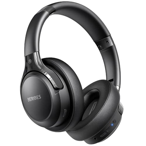 BERIBES Bluetooth Headphones Over Ear, 65H Playtime and 6 EQ Music Modes Wireless Headphones with Microphone, HiFi Stereo Foldable Lightweight Headset, Deep Bass for Home Office Cellphone PC Ect. - Image 1