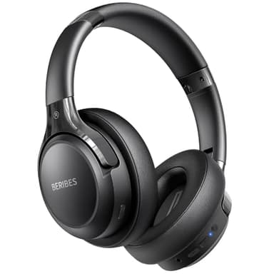 BERIBES Bluetooth Headphones Over Ear, 65H Playtime and 6 EQ Music Modes Wireless Headphones with Microphone, HiFi Stereo Foldable Lightweight Headset, Deep Bass for Home Office Cellphone PC Ect. - Image 1