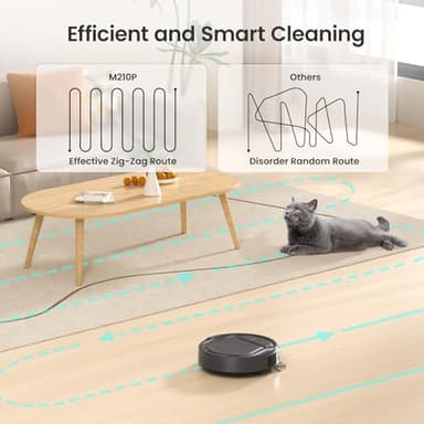 Lefant M210 Pro Robot Vacuum Cleaner, Slim and Quiet, 3 Suction Levels, 6 Cleaning Modes, Schedule Time, WiFi/APP/Alexa, 120-Min Runtime, Self-Charging, Perfect for Pet Hair and Hard Floors - Image 2