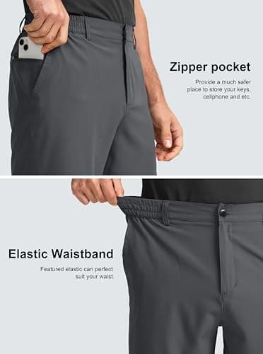 G Gradual Men's Casual Shorts 7" Lightweight Golf Shorts for Men Stretch with 3 Pockets Quick Dry Breathable Work Shorts Dark Grey - Image 3