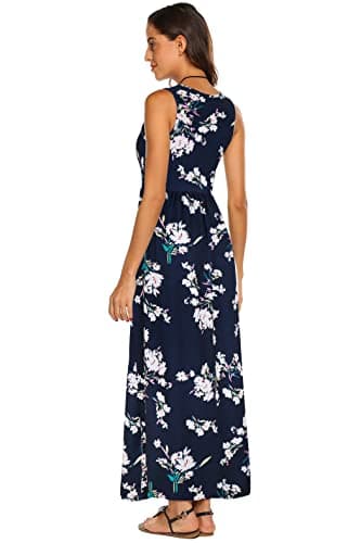 Hount Summer Dresses for Women 2025 Floral Print Boho Maxi Beach Boho Sun Dress Large - Image 5