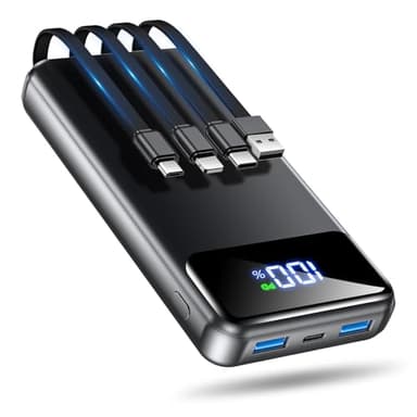 OHOVIV Portable Charger Power Bank 50000mAh Battery Pack, 22.5W Fast Charging PowerBank with Built in Cables,Travel Camping Essential USB-C Portable Phone Charger for iPhone Samsung Pixel Android iPad - Image 1