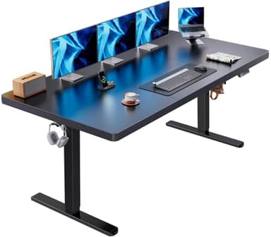 HUANUO Electric Standing Desk, 71 x 35 inch Large Height Adjustable Table, Powerful Brushless Motor, 4 Memory Preset, Sit Stand Up Desk, Home Office Computer Table with Thick T-Shaped Frame - Image 1