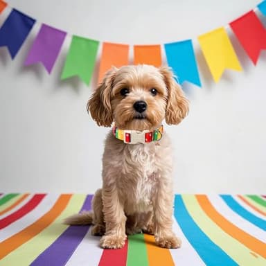 DOGWONG LGBT Dog Collar, Rainbow LGBTQ Dog Collars, Adjustable Cute Pride LGBT Pet Collars Design Quick Release Buckle Dogs Necklace for Small Medium Large Dogs - Image 4