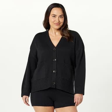 The Drop Womens Brigitte Cotton Blend Chunky Cardigan - Image 6