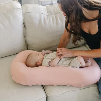 Konssy 2 Pack Baby Lounger Cover, Stretchy and Soft Newborn Lounger Cover, Infant Lounger Slipcover for Boys Girls, Covers Only (Pink Spring,Pink) - Image 8