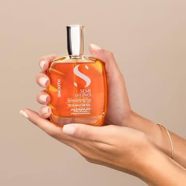 Alfaparf Milano Semi di Lino Smoothing Hair Oil Treatment - Frizz Control Oil to Brighten Hair + Protect from Heat & Humidity- Hair Serum for Damaged & Dry Hair (3.38 oz) - Image 5