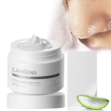 LANBENA 2.0 Nose Pore Strips, Blackhead Remover Mask with Salicylic Acid, Amazonian White Clay, Pore Cleanser Purifying Peel off Face Mask with 60 PCS Strips, Aloe Facial Mask(1.05 Ounce) - Image 1
