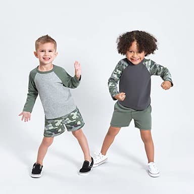 Gerber Boys Toddler 3-Pack Pull-On Knit Shorts, Green Camo, 3T - Image 5