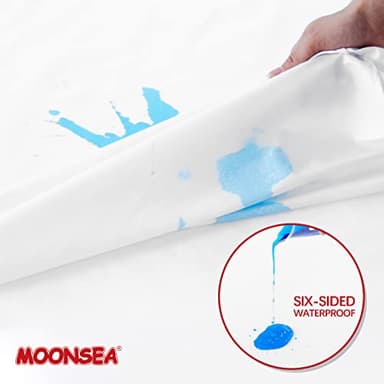 Waterproof Crib Mattress Protector Zippered 2 Pack, 6-Side Waterproof Crib Mattress Encasement, Durable Zipper, Noiseless, 28'' X 52" X 6" - Image 3