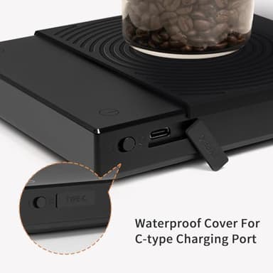 TIMEMORE Coffee Scale Basic 2.0 Electronic Espresso Scale with Water Flow Rate and Timer Function, Free Switching of Ounce/kg Units, Digital Scale for Kitchen/Baking/Cooking, Black - Image 4