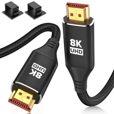 KELink 10K 8K 4K HDMI Cable 20FT, Ultra High Speed HDMI Braided Cord, Supports 4K/120Hz, 8K/60Hz, 48Gbps DTS:X, HDCP 2.2 & 2.3, HDR 10, HDMI 2.1 Cable - Image 1