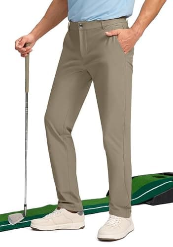 Obla Men's Golf Pants - 30"/32"/34" Slim Fit Stretch Lightweight Trousers with 5 Pockets Casual Travel Dress Work Pants for Men (Taupe_L32 W36) - Image 3