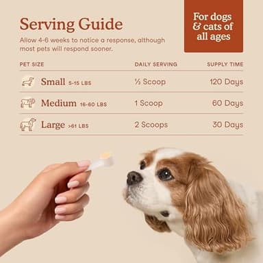Fera Pets Probiotics for Dogs & Cats with Prebiotics - USDA Organic - Gut Health Powder Supplement with 12 Strains and 5 Billion CFUs - Supports Immunity, Energy and Skin & Coat - 60 Scoops - Image 4