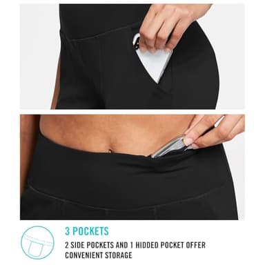 baleaf Women's Bermuda Shorts Knee Length High Rise Long Athletic Shorts Workout Walking Running Shorts Casual Summer Black XL - Image 4