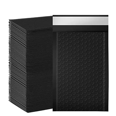 Bubble Mailers, 4x7 Inch Padded Bubble Mailers Pack of 100 Bubble Envelopes Opaque Self Seal Adhesive Waterproof Bags for Shipping and Packaging (Black, 4x7-100Pc) - Image 1