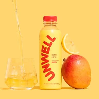 Unwell Hydration Electrolyte Drink For Rapid Hydration + Focus – Mango Citrus, 12 Pack - Image 3