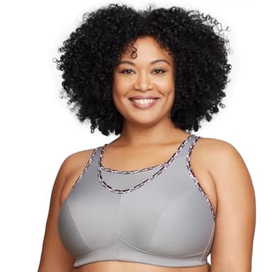 Full Figure Plus Size No-Bounce Camisole Sports Bra Wirefree #1066 - Image 7