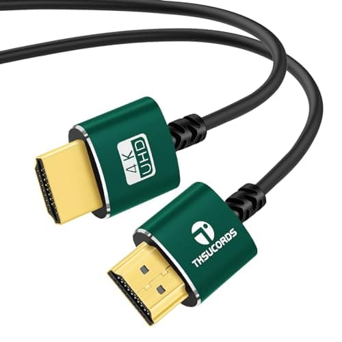Thsucords Slim HDMI Cables 1.6FT, Ultra Soft & Thin HDMI to HDMI Cord, Extreme Flexible & Skinny HDMI Wire Supports High Speed 4K@60Hz 18gbps 2160p 1080p - Image 1
