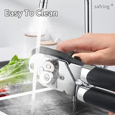 Safring Can Opener Manual, Handheld Strong Heavy Duty Stainless Steel Can Opener, Comfortable Handle, Sharp Blade Smooth Edge, Can Openers with Multifunctional Bottle Opener - Image 6
