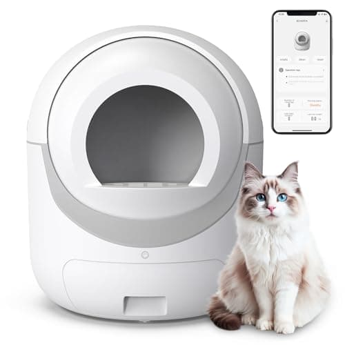 Self Cleaning Cat Litter Box, Automatic Cat Litter Box with APP Control Odor Removal Safety Protection for Multiple Cats, with Garbage Bags - Image 1
