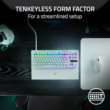 Razer - Huntsman V3 Pro TKL Wired Analog Optical Esports Keyboard with with Snap Tap Mode Rapid Trigger and Adjustable Actuation - White - Image 9