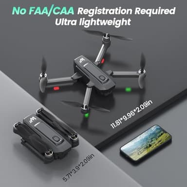 WeFone Drones with Camera for Adults 4k, WF30 GPS Follow Me Drone for Beginners Kids Foldable FPV RC Quadcopter, Return Home, Brushless Motor, 5G Transmission, 40 Mins Flight Time, 2 Batteries - Image 9