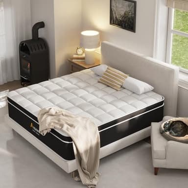 Ayeawo Firm King Size Mattress, 12 Inch Hybird King Bed Mattress with Gel Memory Foam and Pocket Springs, Comfort Bed in a Box, Pressure Relief and Motion Isolation, 365-Night Trial, CertiPUR-US - Image 2